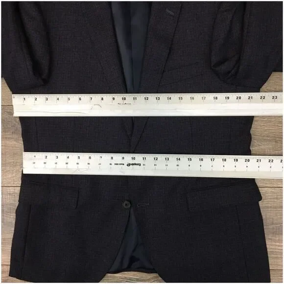 14TH Union Mens Blazer Sport Coat Two Button‎ Casual Jacket 42S Slim Wool Suits